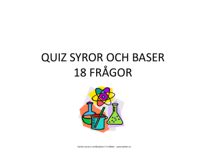 quiz syror och baser