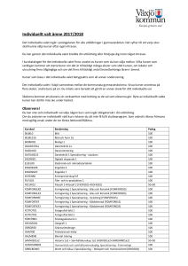 Individuellt valt ämne 2017/2018