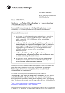 Remissvar - om förslag till begränsningar av vissa användningar av