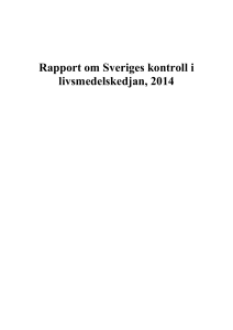 Rapport om Sveriges kontroll i livsmedelskedjan