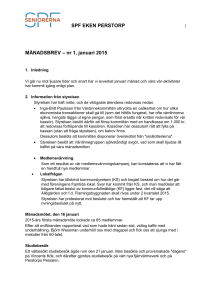 MÅNADSBREV – nr 1, januari 2015