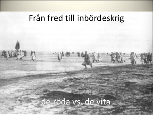 Från fred till inbördeskrig