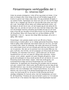 Församlingens verktygslåda del 1