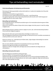 Tips vid behandling med nematoder