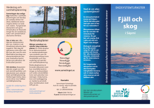 Broschyr om ekosystemtjänster i Sápmi