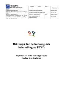 Riktlinjer för bedömning och behandling av PTSD