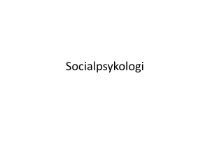 Socialpsykologi