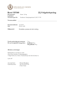Förslag på process för tentamen