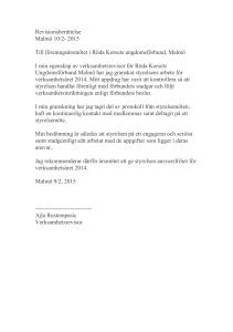 Revisionsberättelse - Röda Korsets Ungdomsförbund