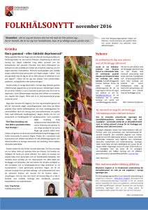 Nyhetsbrev november 2016