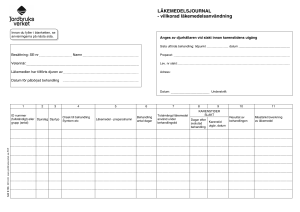 LÄKEMEDELSJOURNAL - villkorad läkemedelsanvändning, D155