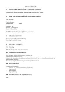 Natriumklorid Animalcare 9 mg per ml solution for injection or