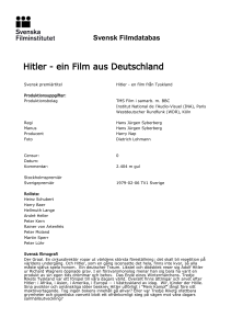 Svensk Filmdatabas - Hitler