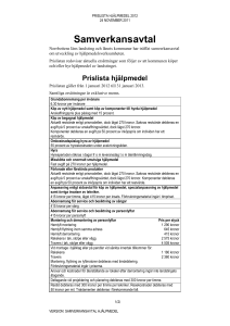 Prislista hjälpmedel