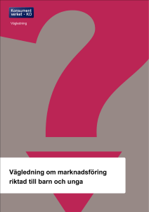 Vägledning om marknadsföring riktad till barn och unga