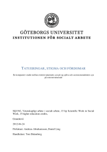 tatueringar, stigma och fördomar - GUPEA