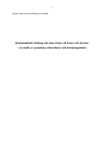 Nya studier om kriskommunikation