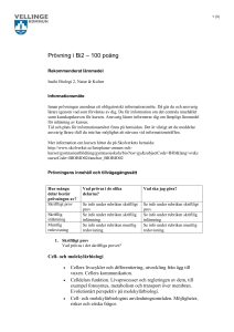 Prövning i Bi2 – 100 poäng