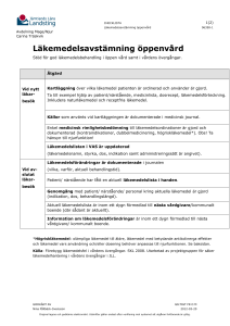 Läkemedelsavstämning öppenvård