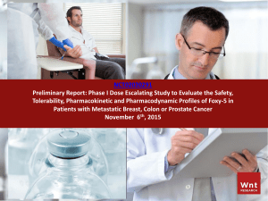 Based on the results from the phase 1 clinical study