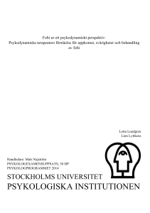 Fobi ur ett psykodynamiskt perspektiv: Psykodynamiska terapeuters