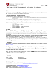 VFU Tema Endokrinologi T5 – information till studenter