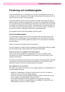 Forskning och kvalitetsregister