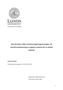 Hur påverkar olika emotionsregleringsstrategier vid