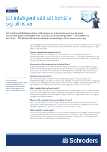 Ett intelligent sätt att förhålla sig till risker