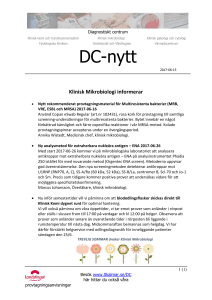 Klinisk Mikrobiologi informerar 2017-06-15