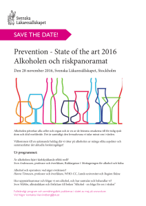 State of the art 2016 Alkoholen och riskpanoramat