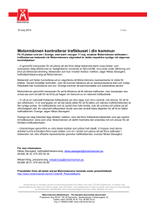 10 maj 2010 17/2010 Motormännen kontrollerar trafikbuset i din