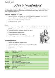 “Alice in Wonderland” by Lewis Carroll. You are going to read the
