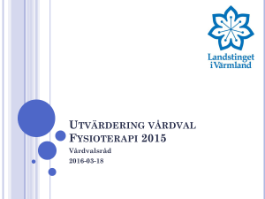 Uppföljning Vårdval fysioterapi
