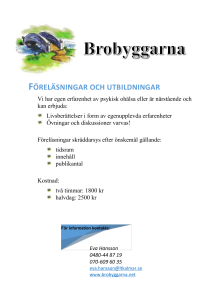 Brobyggarna Föreläsningar och utbildningar