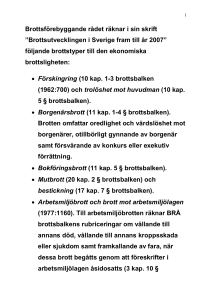 Brottsförebyggande rådet räknar i sin skrift ”Brottsutvecklingen i