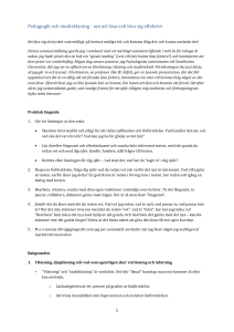 Pedagogik och studieläsning - om att läsa och lära sig effektivt