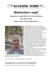 Masterclass i orgel