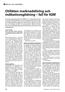 Otillåten marknadsföring och indikationsglidning