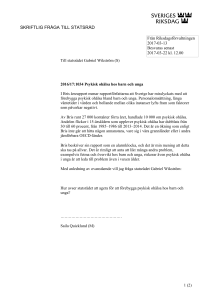 2016/17:1034 Psykisk ohälsa hos barn och unga