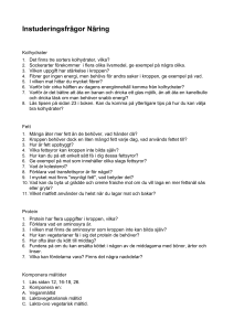 Instuderingsfrågor Näring