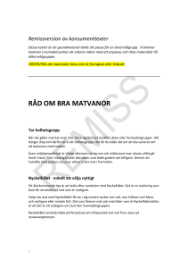 råd om bra matvanor