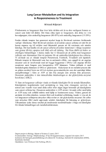 Lung Cancer Metabolism and its Integration in Responsiveness to