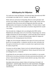 Måltidspolicy för Filifjonkan