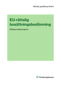 EU-rättslig bosättnings bedömning