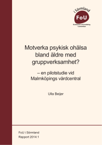 Rapport 2014_2 Motverka psykisk ohälsa bland äldre med