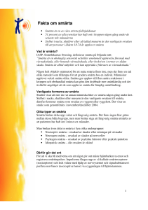 Fakta om smärta