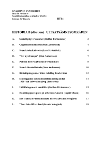HISTORIA B - ISAK - Linköpings universitet