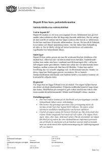 Hepatit B hos barn, patientinformation