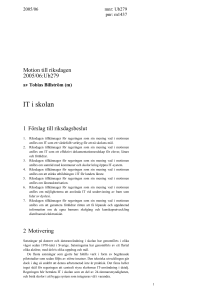 IT i skolan - Riksdagens öppna data